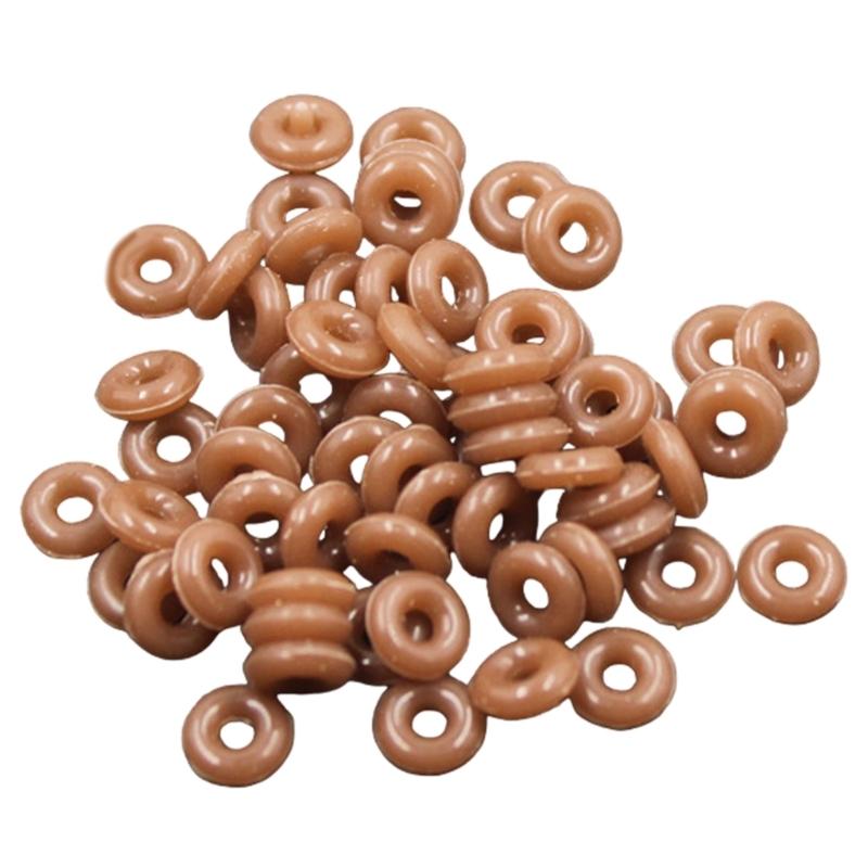 

Pack of 100 Silicone Spacer Rings Bracelets Rings Silicone Texture Jewelry Making Supplies for Bracelet Necklace Earring кавовий