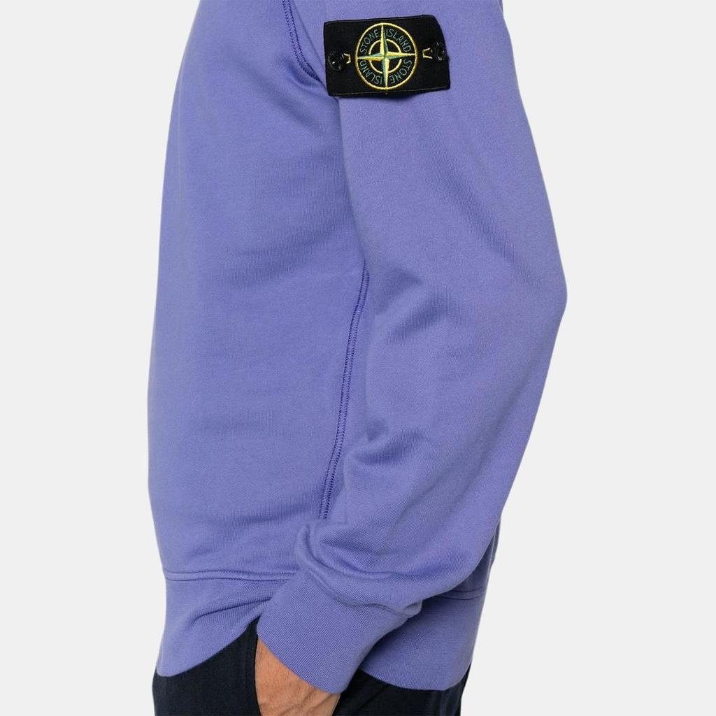STONE ISLAND Einfarbig Pullover Langarm Rundhalsausschnitt Sweatshirt Herren sweatshirt Lila K1S1561000-44S0051-V0047