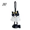 Hand Knitted Cartoon Animal Pendant Handmade Crochet Ghost Keychain, Cute Plush Charm for Bags Childlike Decorative Keys, Spooky Festive Ornament with