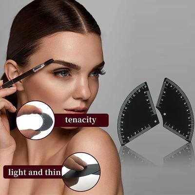 Augenbrauenlineal Set aus 2 Stück Make-up Messanleitungswerkzeug für schnelles symmetrisches Augenbrauenformen