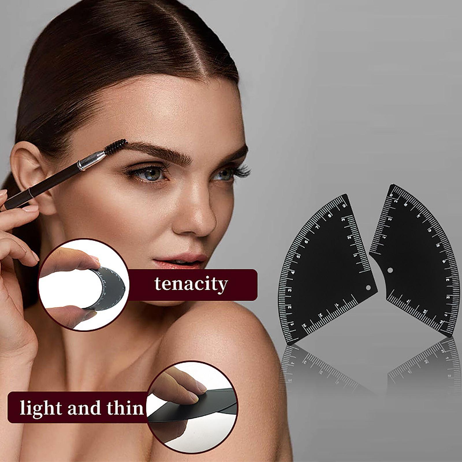 

Eyebrow Ruler Set Of 2 Makeup Measuring Guide Tool For Quick Symmetrical Brow Shaping One Size