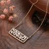 Full Natural Zircon Square Pendant Necklace For Women Fashion  Rose Gold Color High Quality Daily Fine Jewelry Gift