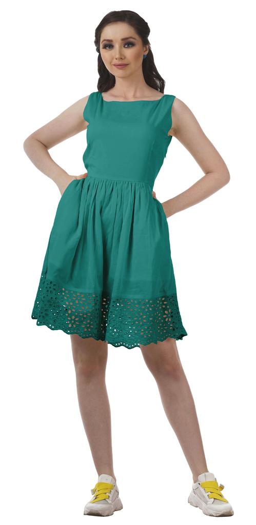 Moomaya Womens Vintage Style Lace Dress Solid Women Casual Summer Mini Dress