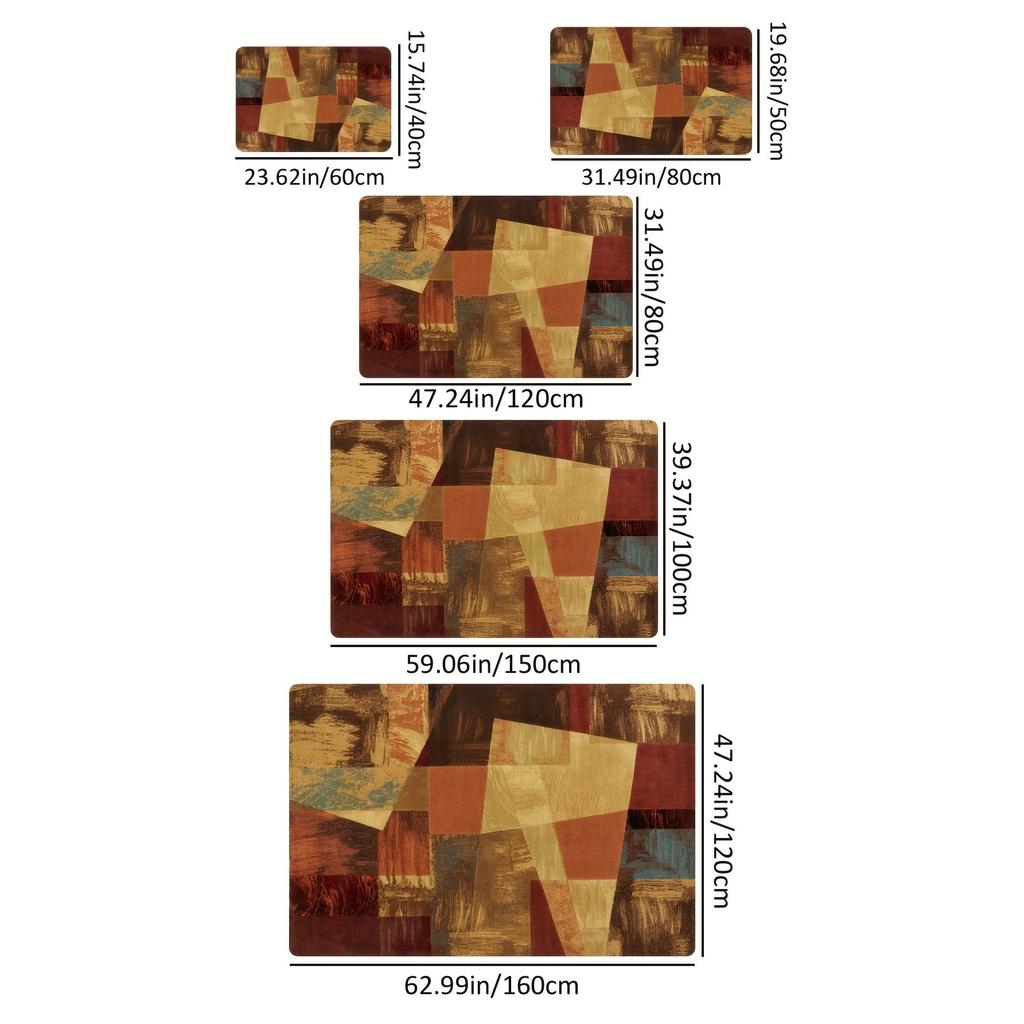 1 Stück Küchenteppich im kreativen Patchwork-Design, Anti-Ermüdungs-Küchenteppich, wasserdichter, rutschfester Teppich, Läuferteppich, Nachttischteppich, saugfähiger Teppich