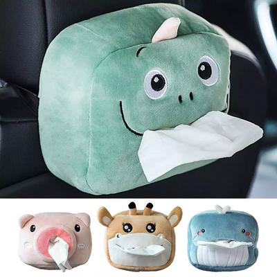 Tissue Boxes Creative Tissue Box Soft Cartoon Paper Napkin Case Cute Animals Car Paper Boxes Lovely Napkin Holder for Car Seat