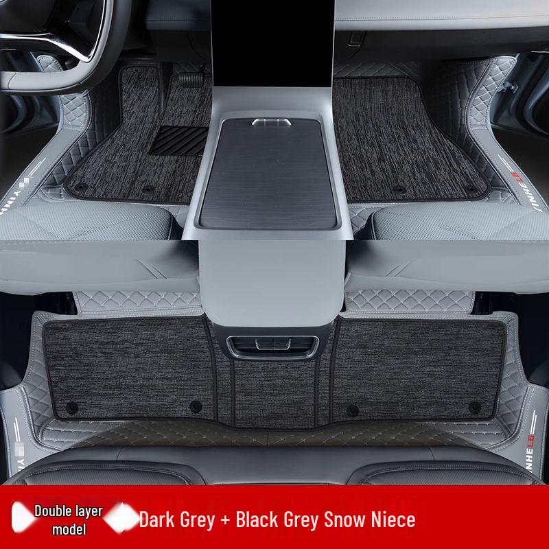 Compatible Galaxy L6 Double Layer Floor Mats & Bumper for 23-25 Models - Car Interior Accessories