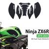 Motorcycle Tank Grip Pad Set Kawasaki Ninja ZX-6R 2019-2023 Black Anti-Slip Side Sticker Decal