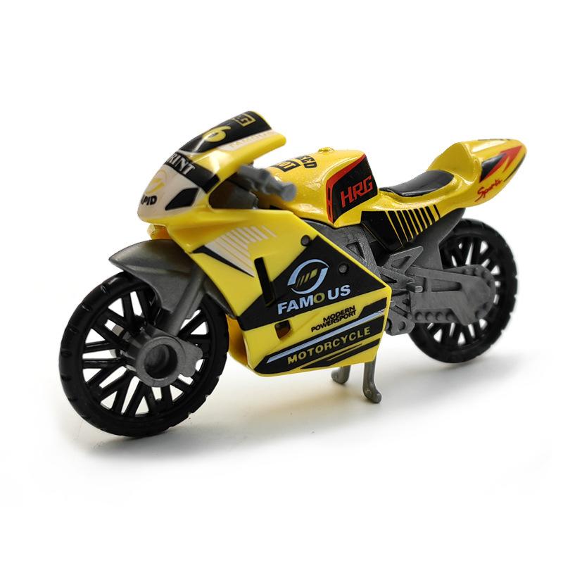 1PC simulación coche de carreras de moto aleación modelo de coche juguete para niños clip máquina de muñecas coche de juguete adorno llavero