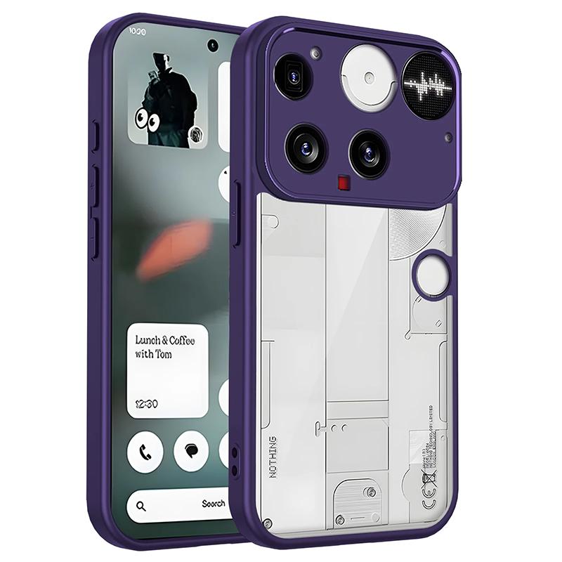 

Чехол для Nothing Phone 3 A024 с воздушной подушкой, противоударный, прозрачная матовая задняя крышка, жесткий чехол для телефона Nothing Phone 3 2025, силиконовый бампер Nothing Phone (3)
