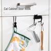 Cat-Shaped Wrought Iron Over-the-Door Hook - Nail-Free, Adhesive-Free 