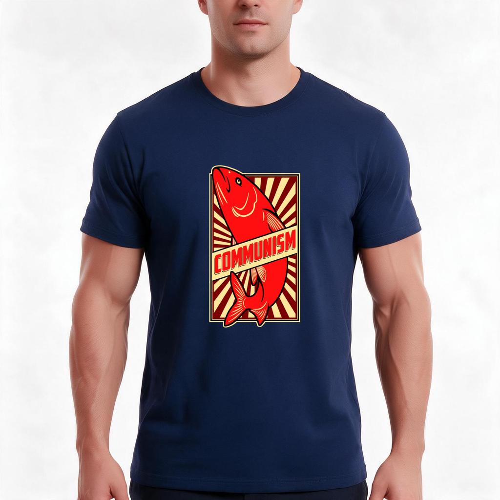 Just A Red Herring Tshirt Summer Casual Cotton Tee Oversized Streetwear Tops Vintage Graphic Print Loose Fit Short Sleeve