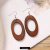 Retro Style Wood Earrings Lightweight And Stylish Ideal For Autumn And Winter Outfits Adds A Unique Touch To Any Look