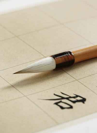 He San She Fuguang Mixed Hair Calligraphy Brush for Beginners - Soft Bristle, Regular Script