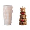 Stackable Bear Silicone Mould For Household Candle Soap Plasters Craft Family Projects Reusable