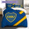 Boca Juniors Wzór Pościel Kołdra Zestaw Dekoracja Domu Prezent (1 * poszwa na kołdrę + 2 * poszewki na poduszki bez rdzenia)