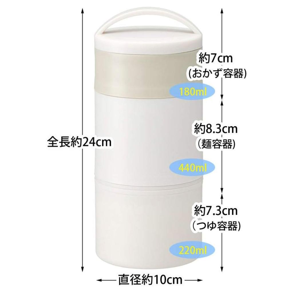 Skater Cold Noodle Lunch LRTM8 Box, White,