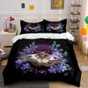 Schmetterling Blumen Deko Set Weich Bequem Bettbezug Bettwäsche Set Enthalten 1*Bettbezug & 2*Kissenbezüge, Geschenk
