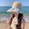 Big Brim Foldable Crossbody Bag French Style Women's Sun Hat Summer Straw Sun Hat  Outdoor