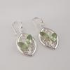 Green Amethyst Gemstone Sterling Silver Handmade Earring, 925 Silver Women Jewelry, Engagement Gift, CE-24-14