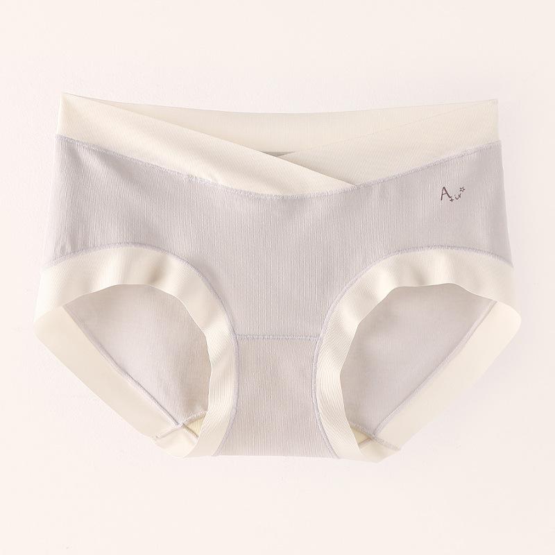 Maternity Underwear Women Cotton Briefs 5A Antibacterial Tummy Care Mid To Late Pregnancy Traceless Thin Panties