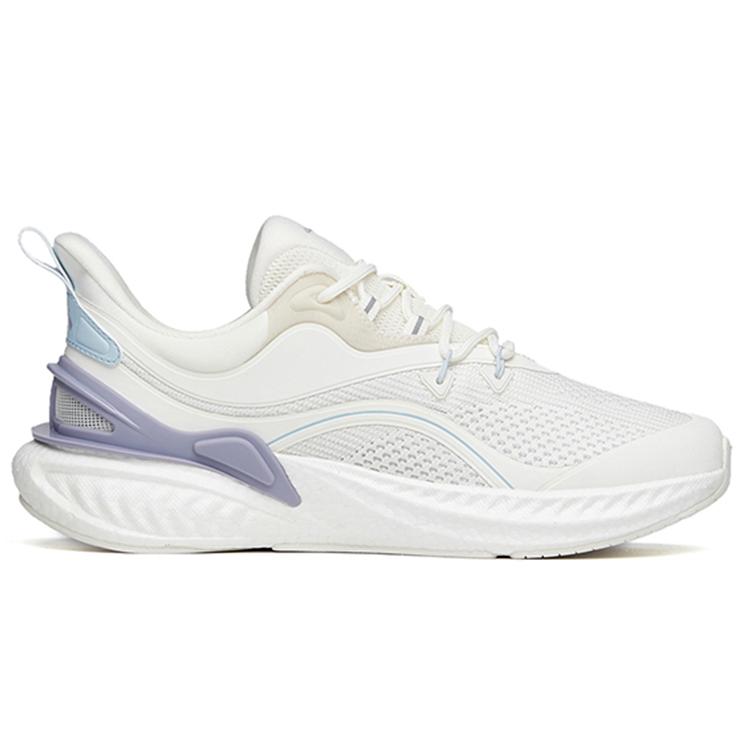 Anta Martian Foam Running Collection Breathable Low top Running Shoes Women's Ivory White Purple 122215570R-3