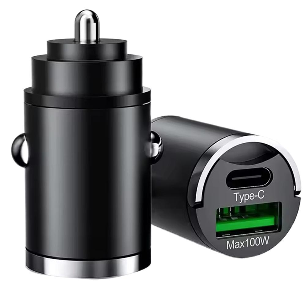 Car Super Fast Charger Dual Ports Support Android Apple Pull QC3.0 Fast Fast Charging 12-24V Ch W6C8