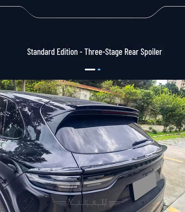 Porsche Cayenne 9Y0 Carbon Fiber Rear Spoiler & Middle Wing for 2018-2025 Models