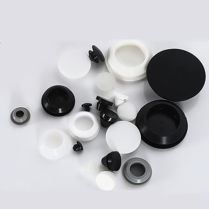 Snap-on Silicone Rubber Plug 3/3.5/4/4.5/5/6/6.5/7-14mm Soft Seal Hole Plugs Blanking End Cap T Type Hole Plug Cover Four Colors