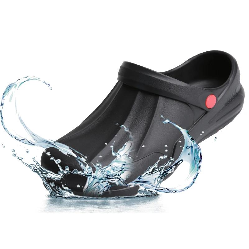 Men Chef Clogs Men Kitchen Shoes EVA Injection Shoes Anti-slip Outsole Comfortable Garden Clogs Waterproof Sandal Zapatillas