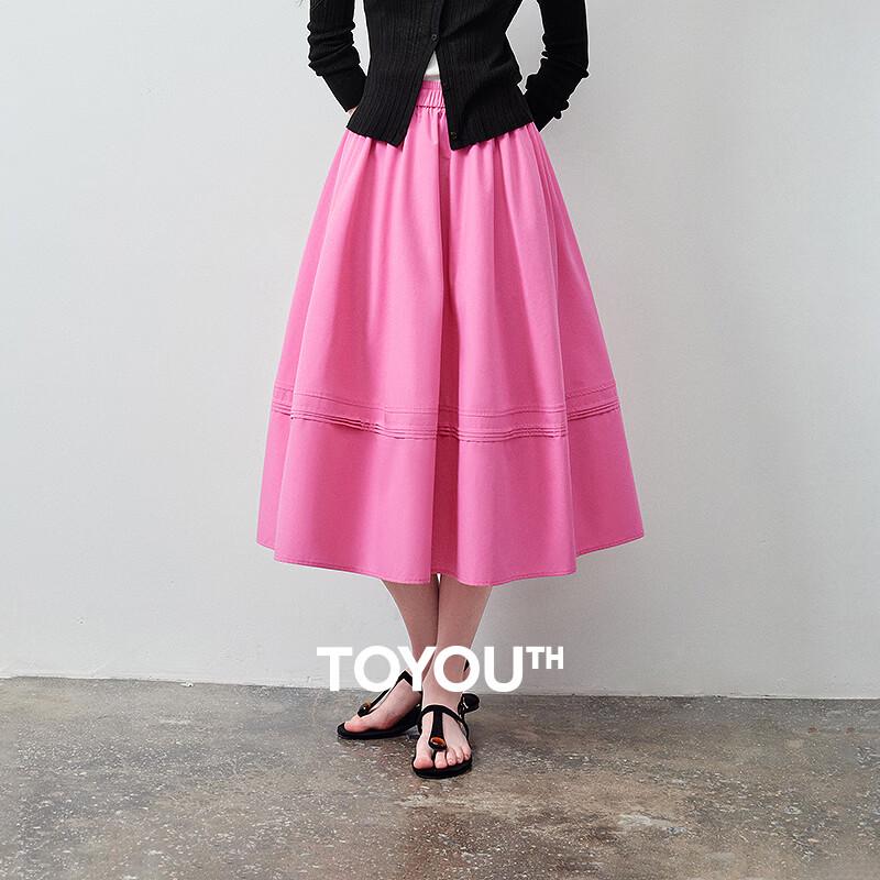 

Women s Pleated A-line Midi Skirt L