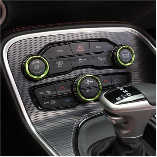 3X Green Air Conditioner & AC Radio Switch Knob Trim For Dodge RAM 1500 2012-17