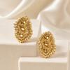 European High-End Gold Irregular Shape Stainless Steel Drop Earrings