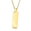 Rock Vintage Stylish Simplicity Trendy Pendant Necklace for Men Hip Hop Thick Stainless Steel Jewelry High Polished Golden