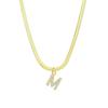 New A-Z Initial Zircon Letter Pendant Necklaces for Women 18K Gold Plated Copper Necklace High Quality Statement Jewelry Gifts