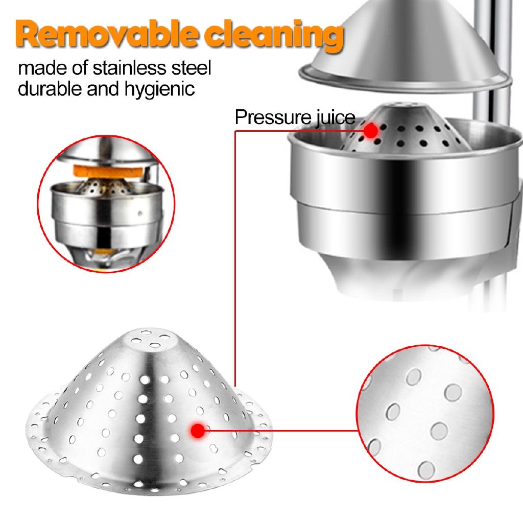 Household Stainless Steel Citrus Fruits Squeezer Orange Lemon Manual Juicer Lemon Fruit Pressing Machine Hand Press Juicer 47*43*21cm