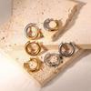 Geometry Simplicity Circle Hoop Earrings For Men Women's Stainless Steel Hip Hop Gold Color Fashion Jewelry Gift KAE163