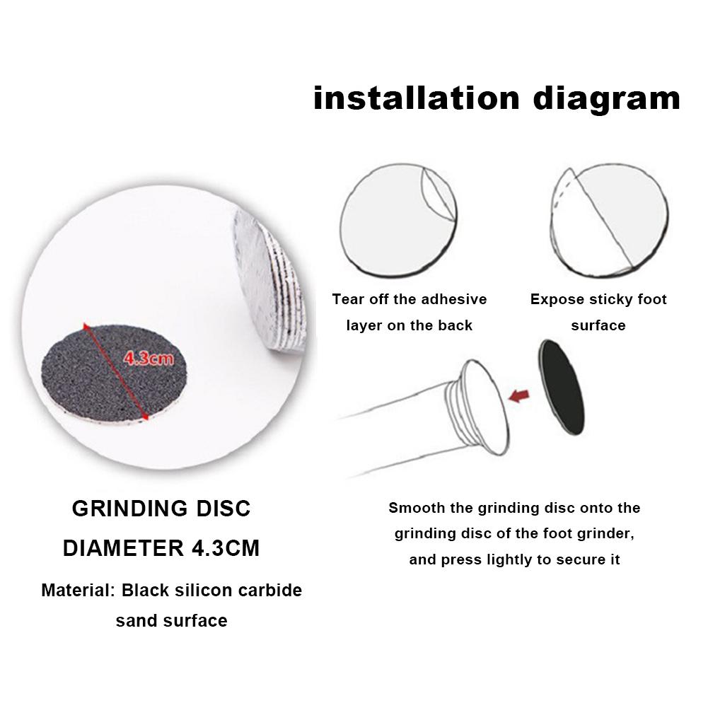 60Pcs Foot Dead Skin Sandpaper Replacement Sandpaper Discs Compatible for Callus Remover Exfoliator Machine Pedicure Tools