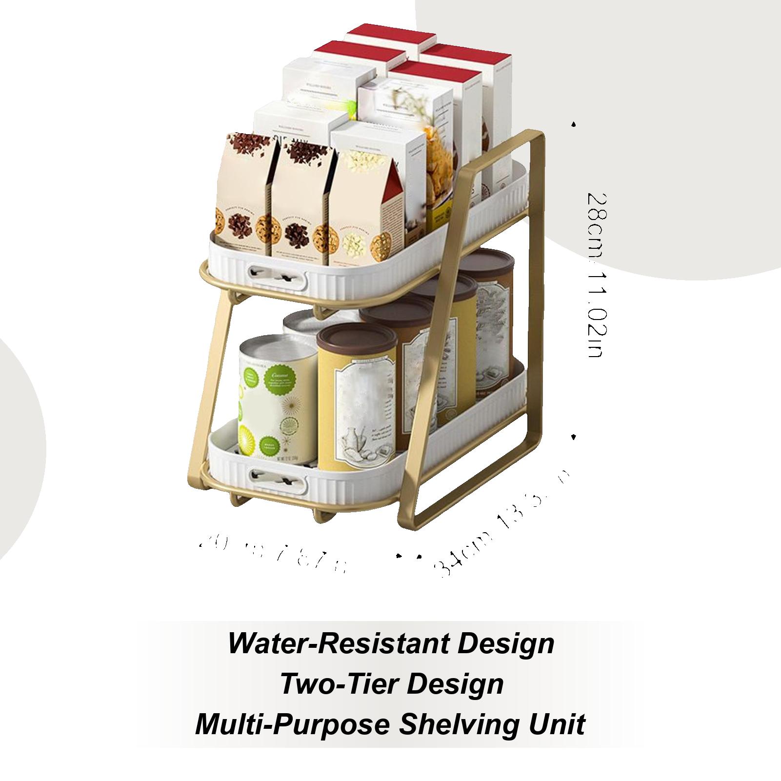 

Kitchen Shelf 2-Tier Rust Proof Organizer Stand Kitchen Racks And Shelves For Adults Home Indoor Tabletop Dormitory Coffee Bar China Mainland