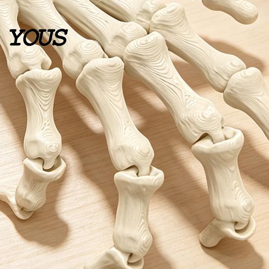 Creative Holiday Atmosphere Decor Halloween Skeleton Hands, 3D Printed Hand Bones Model, Realistic Artistic Horror Room Decorations Spooky Bone