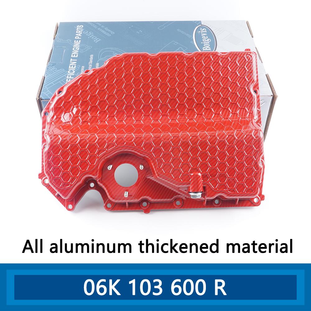 

All aluminum thickened material Engine oil pan Improved version 06K103600R VW A1 A3 TT Golf Octavia 06K103600D 06K103600AE red 1PC Boigevis
