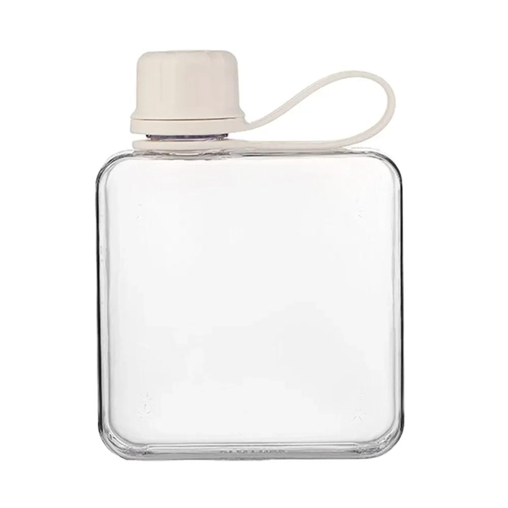 New 240ml/320ml Water Bottle Multicolor Rectangle Sports Kettle Plastic Clear Transparent Fruit Tea Cup Kettle Outdoor Sport