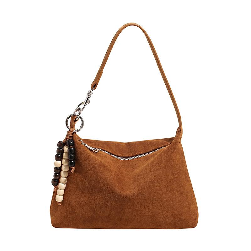 2026  South Korea Dgdaemun INS Underarm Bag Suede Fashi Simple Bags Versatile Trendy Single Shoulder Pillow Bag