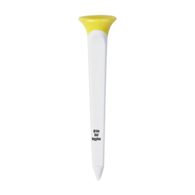 Durable Two-Color Square Golf Tee: ABS Plastic & Soft Rubber Cup Design