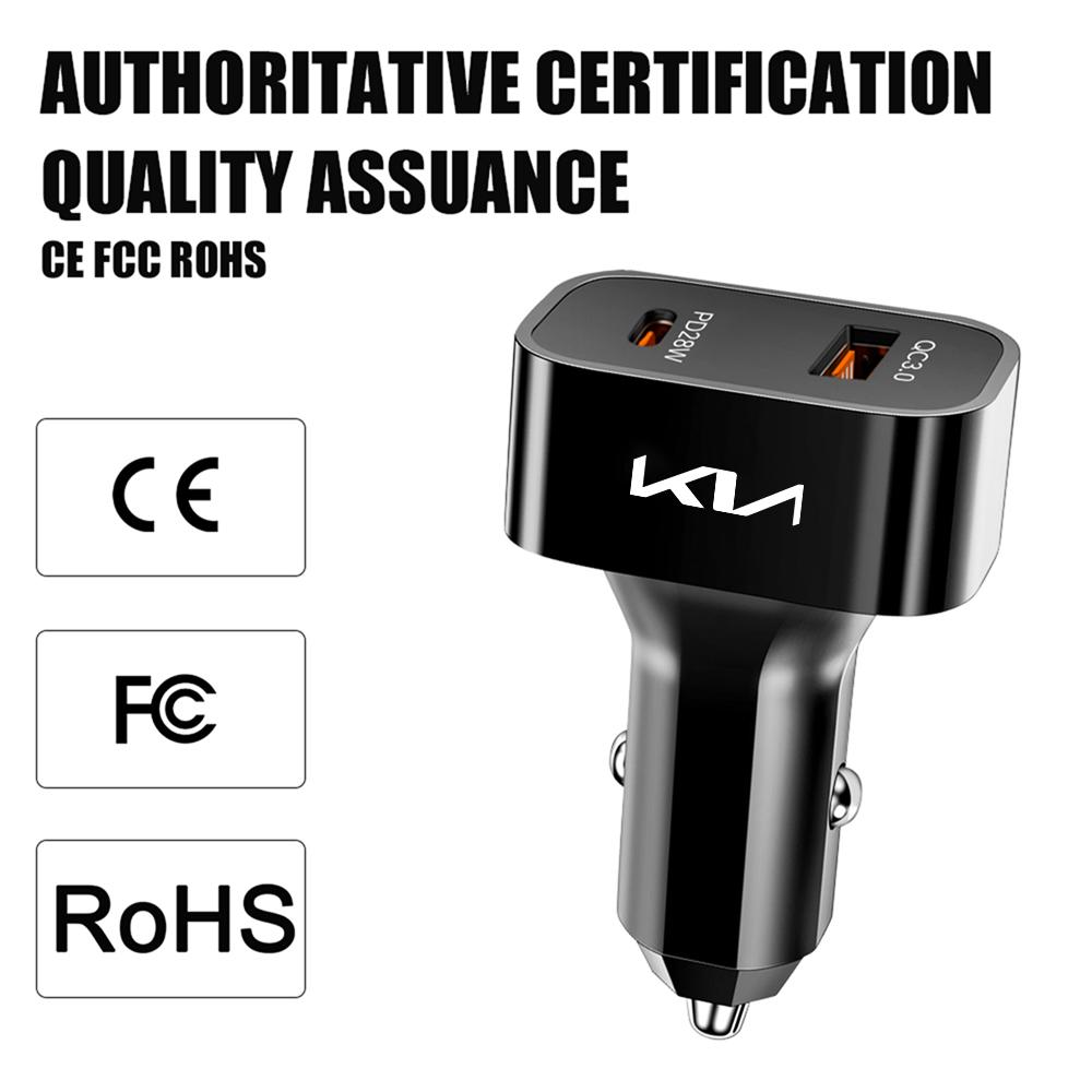 Car Cell Phone Charger USB Super Fast Charging Travel Accessories For KIA Ceed Sportage Rio 3 Proceed K5 Sedona Forte Cerato K2OZ4