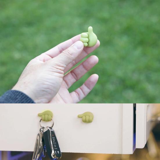 

Крючок для хранения Компактные пластиковые настенные вешалки в форме большого пальца Зажим для хранения ключей для общежития