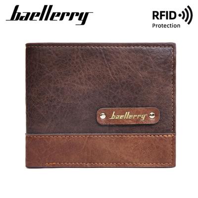 RFID Hırsızlık Korumalı Kart Tutucu Vintage Tasarım Kısa Üçlü Katlı Cüzdanlar Erkekler İçin Moda Nakit Para Çantaları