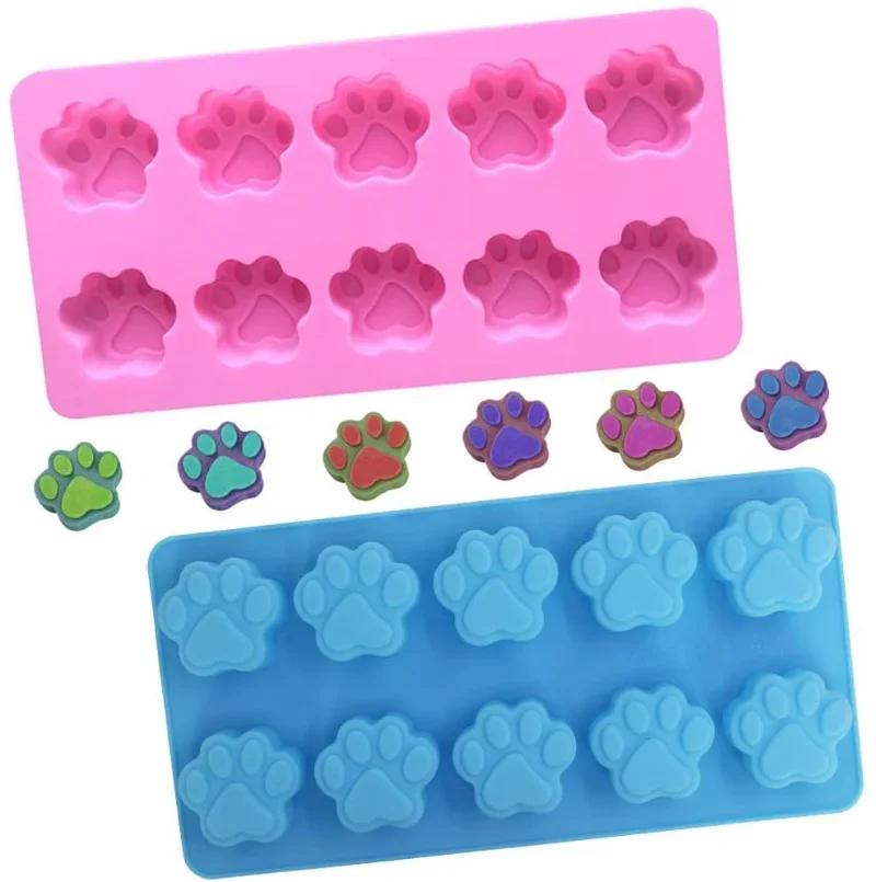 Dog Cat Paw Cake, Chocolate, Pudding, Cookie, Soap Fondant Sugarcraft Baking Moulds Kitchen Tools