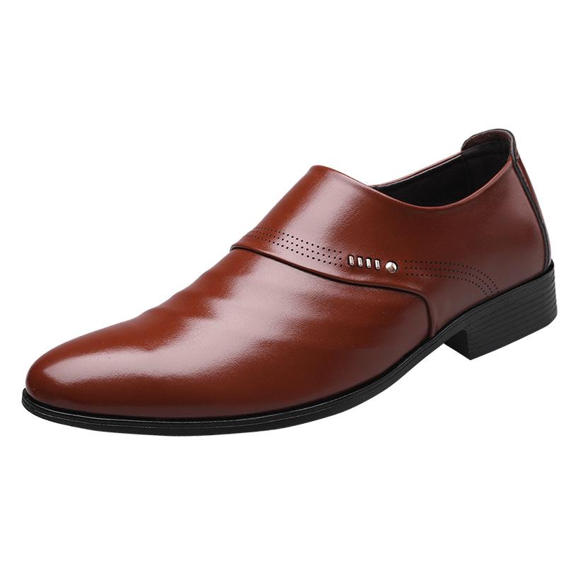 Spring Men Leather Shoe Carved Business Formal Dress British Style Large Size Men Shoe Hollowed Out Perforated Men Shoes