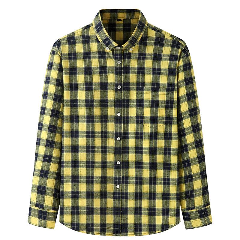 

Men s Plus Size Yarn-Dyed Plaid Flannel Shirt - Long Sleeve, Casual & Trendy 175/109