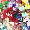 50/100pcs Cute Dog Hair Bows Dog Topknot Multicoloured Puppy Hair Bows Bright Flower Peals Pet Headwear Grooming Products
